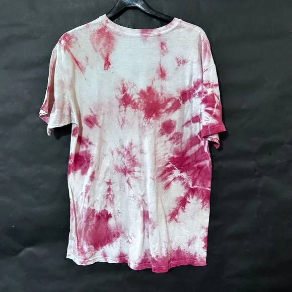 Marc Ecko Shirt Tie Dyed Cotton Red Tee T-shirt Size Large Statue of Liberty - Picture 3 of 5